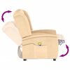 vidaXL 3-Sitzer Massagesessel Creme Mikrofaser-Gewebe