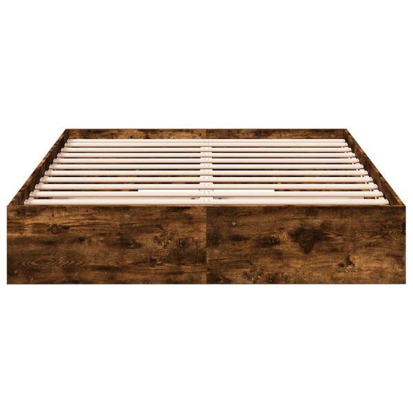 vidaXL Bettgestell mit Schubladen R&auml;uchereiche 150x200cm Holzwerkstoff