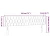 vidaXL LED Kopfteil Rosa 183x16x78/88 cm Samt
