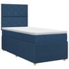 vidaXL Boxspringbett mit Matratze mit Kopfteil Blau 80 x 200 cm Stoff