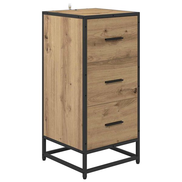 vidaXL Sideboard Artisan-Eiche 35,5 x 35 x 76 cm