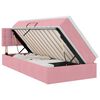 vidaXL LED-Speicherbett mit Matratze Rosa 90 x 190 cm Samt