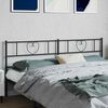 vidaXL Ersatz-Kopfteil Metall Schwarz 193 cm