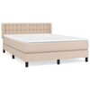 vidaXL Boxspringbett Matratze Cappuccino-Braun 140x200cm Kunstleder