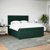 vidaXL Boxspringbett mit Matratze Dunkelgr&uuml;n 180x200 cm Samt