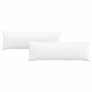 vidaXL Sofakissen 2 pcs Wei&szlig; 120 x 40 cm Stoff