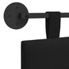 vidaXL H&auml;ngevorderseite Wandmontiert Schwarz 170 x 55 x 5 cm Stoff