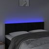 vidaXL LED Kopfteil Schwarz 144x5x78/88 cm Samt