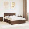 vidaXL Bettrahmen Braun Eichen-Optik 140 x 190 cm Holzwerkstoff