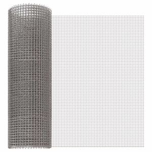 vidaXL Mesh Bildschirm 40 x 200 cm 3 Mesh Edelstahl 201 Silber