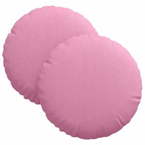 vidaXL Sitzkissen 2 pcs Rosa &Oslash;30 x 13 cm Stoff