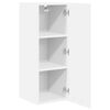 vidaXL H&auml;ngeschrank mit Speicher Wei&szlig; 30 x 31 x 80 cm Holzwerkstoff