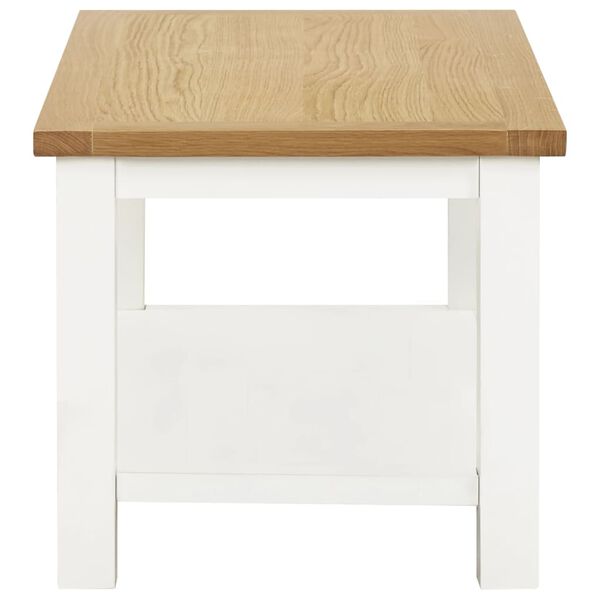 vidaXL Couchtisch 110x55x40 cm Eiche Massivholz