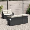 vidaXL Gartensofa-set Schwarz 55 x 55 x 37 cm Poly-Rattan