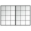 vidaXL Wandspiegel 2 Stk. Schwarz 80x60 cm Metall