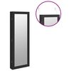 vidaXL Schmuckschrank mit Spiegel Wandmontage Schwarz 37,5x10x106 cm