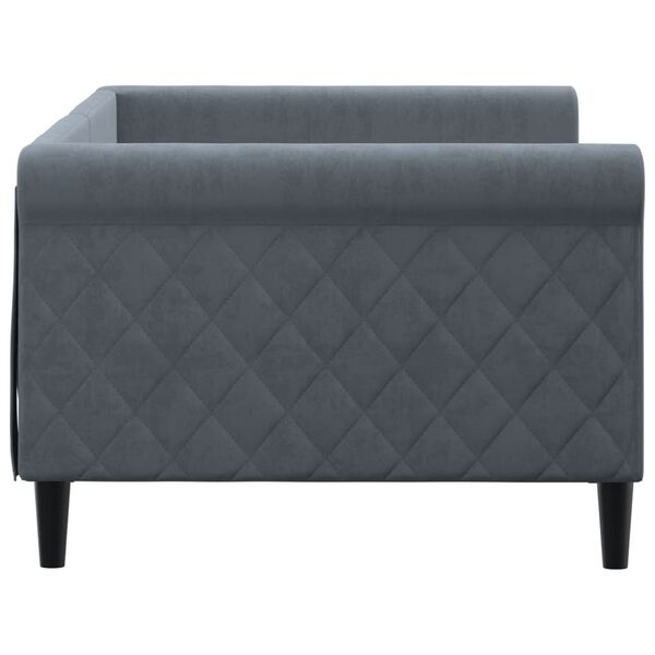 vidaXL Tagesbett Dunkelgrau 90x200 cm Samt