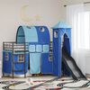 vidaXL Kinderloftbett Schwarz und Blau 90 x 190 cm Metall