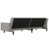 vidaXL Schlafsofa 2-Sitzer mit 2 Kissen & Hocker Hellgrau Samt