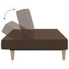 vidaXL Schlafsofa 2-Sitzer mit Hocker Braun Stoff