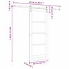 vidaXL Schiebet&uuml;r ORKDAL Natur 83 x 202 cm Massivholz Kiefer und Glas