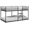 vidaXL Etagenbett ohne Matratze Schwarz 107x203 cm Stahl