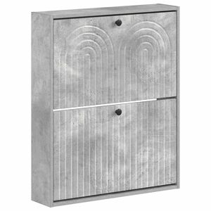 vidaXL Wandmontierter Schuhschrank ALKMAAR 71 x 17 x 86 cm Betongrau