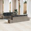vidaXL Garten-Sofa-Set mit Kissen 7 pcs Grau