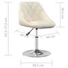vidaXL Barhocker Creme Samt