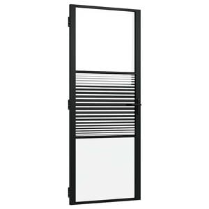 vidaXL Glast&uuml;r 83 x 3,5 x 201,5 cm Aluminium Schwarz