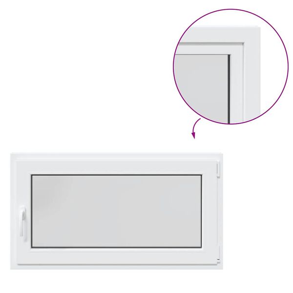 vidaXL Kellerfenster "RISOR" 110x70 cm Drehkipp DIN Rechts Wei&szlig;