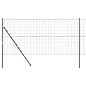 vidaXL Bodenmontierter Euro-Zaun 10 x 1 m PVC-beschichteter Stahl Grau