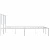 vidaXL Bettgestell mit Kopfteil Metall Wei&szlig; 200x200 cm