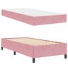 vidaXL Bettrahmen mit Matratze Rosa 80 x 200 cm Stoff