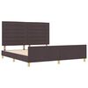 vidaXL Bettgestell mit Kopfteil Dunkelbraun 180 x 200 cm Stoff
