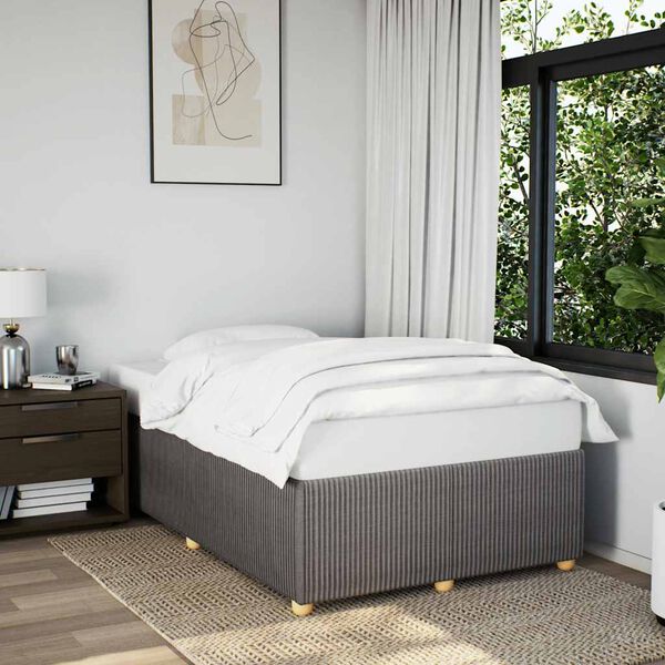 vidaXL Bettgestell ohne Matratze Taupe 120x200 cm Stoff