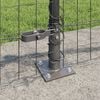 vidaXL Zaun mit Pfosten Grau 0,4 x 25 m Stahl und PVC