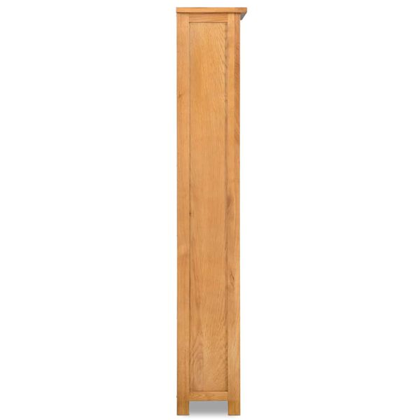vidaXL B&uuml;cherregal 5 F&auml;cher 60x22,5x140 cm Massivholz Eiche