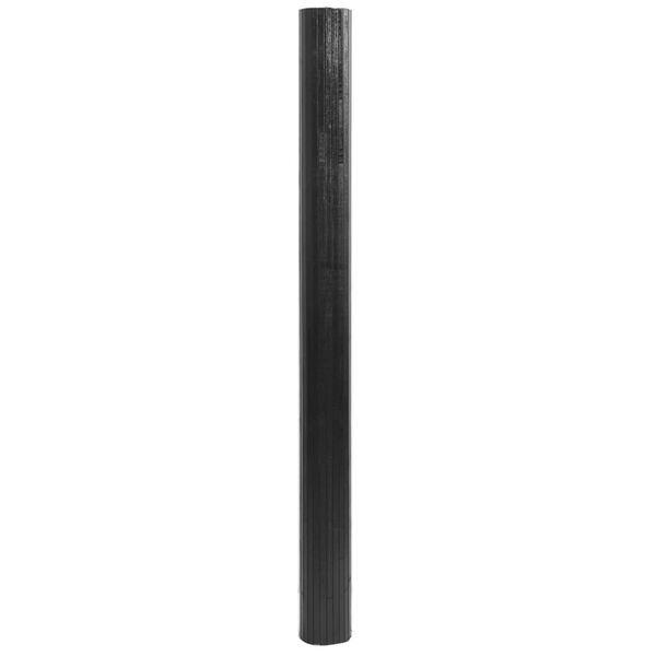 vidaXL Teppich Rechteckig Grau 80x400 cm Bambus