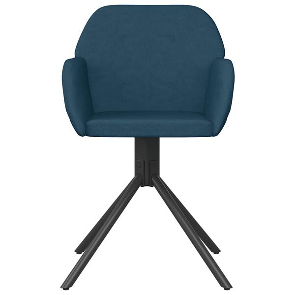 vidaXL Esszimmerst&uuml;hle 2 Stk. Drehbar Blau Samt