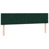 vidaXL Boxspringbett mit Matratze Dunkelgr&uuml;n 180x220 cm Samt