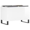 vidaXL Plattenschrank Hochglanz-Wei&szlig; 74,5x38x48 cm Holzwerkstoff