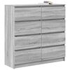 vidaXL Sideboard Grau Sonoma 100x35x99 cm Holzwerkstoff
