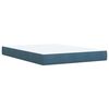 vidaXL Boxspringbett mit Matratze Dunkelblau 160x200 cm Samt