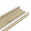 vidaXL Wandregale 4 Stk. Wei&szlig; und Sonoma-Eiche 40x9x3 cm