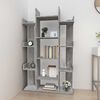 vidaXL B&uuml;cherregal Grau Sonoma 86x25,5x140 cm Holzwerkstoff