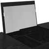 vidaXL Kosmetiktisch mit Spiegel Schwarz Eichen-Optik 100 x 45 x 76 cm