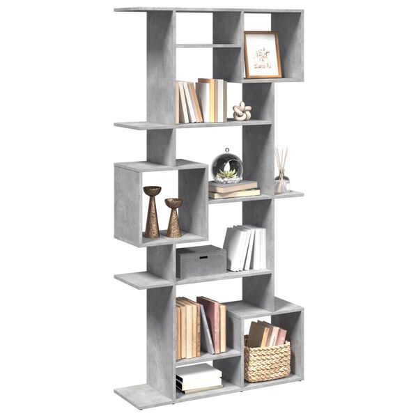 vidaXL B&uuml;cherregal Betongrau 92x29x188 cm Holzwerkstoff