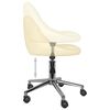 vidaXL Esszimmerst&uuml;hle 2 Stk. Drehbar Creme Kunstleder