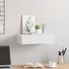 vidaXL Wandregal mit Schublade Wei&szlig; 40x23,5x10 cm MDF